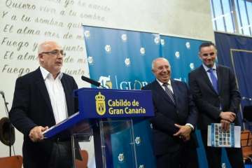 La fiesta aniversario de Global se celebró este miércoles en el Cabildo grancanario (Foto TA)